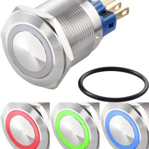 TRU COMPONENTS TC-7494644 Przełącznik wciskany, wandaloodporny 250 V/AC 3 A 1 x wył/wł zatrzask czerwony, zielony, niebi TRU COMPONENTS TC-7494644 Przełącznik wciskany, wandaloodporny 250 V/AC 3 A 1 x wył/wł zatrzask czerwony, zielony, niebi