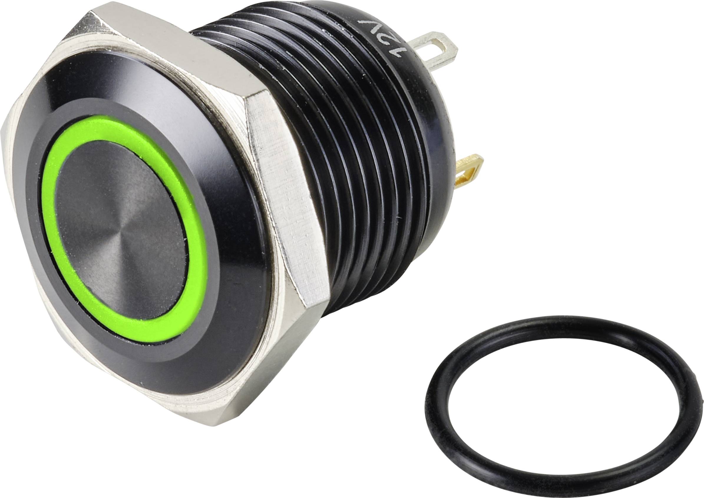 TRU COMPONENTS TC-9428168 Przycisk GQ16F-10E/J/G/12V/A, 16 mm, 48 V/DC, 2 A, 1 szt. - obrazek 1