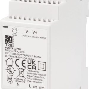 TRU COMPONENTS TC-10580812 Zasilacz na szynę DIN 24 V/DC 1.5 A 36 W Ilość wyjść:1 x Opis 1 szt. TRU COMPONENTS TC-10580812 Zasilacz na szynę DIN 24 V/DC 1.5 A 36 W Ilość wyjść:1 x Opis 1 szt.