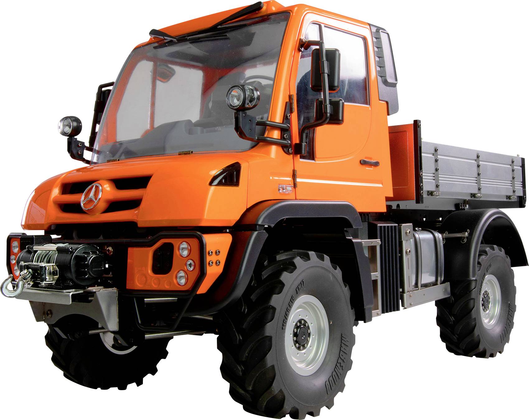 Model ciężarówki RC Amewi Mercedes-Benz Unimog, orange 1:10 RtR - obrazek 1