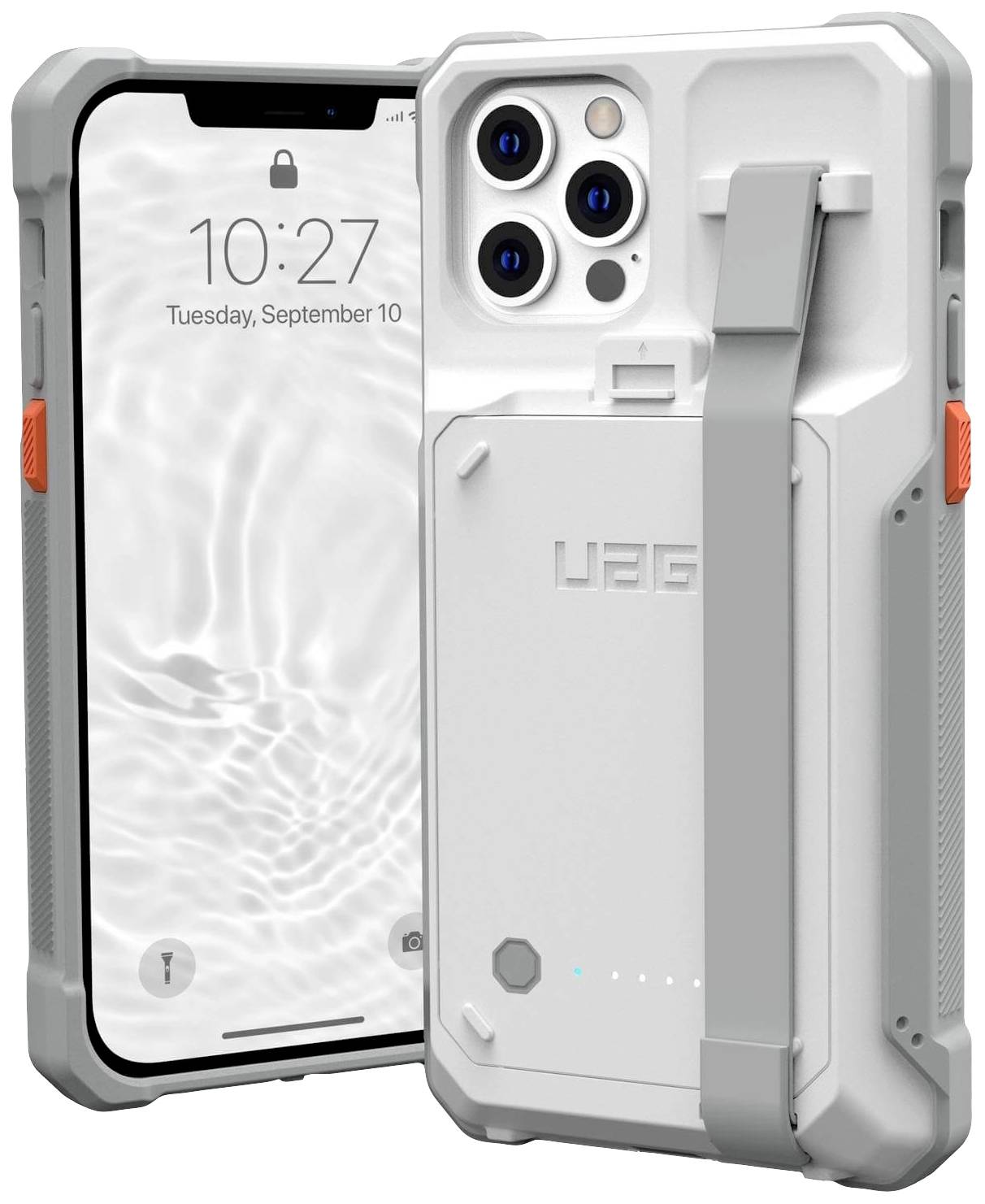 Urban Armor Gear Workflow Healthcare Battery Case Futerał backcase Apple iPhone 12, iPhone 12 Pro biały Zintegrowana bat - obrazek 1