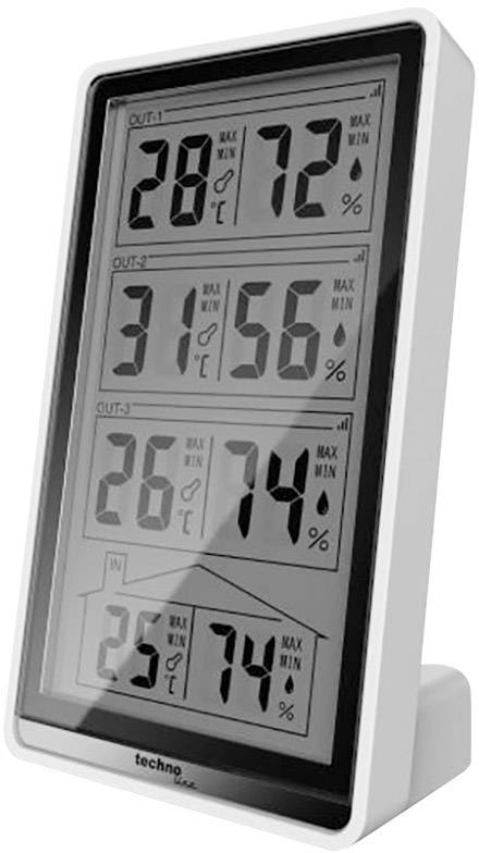 Termohigrometr bezprzewodowy Techno Line WS 7060, Od -50 do 50 °C, 20 – 95 %