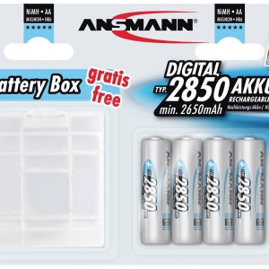 Akumulatory NiMH AA Ansmann, 1.2 V, 2850 mAh, 1 zest. Akumulatory NiMH AA Ansmann, 1.2 V, 2850 mAh, 1 zest.