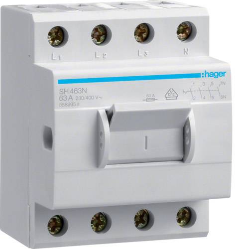 Moduł przełącznika szary 63 A 400 V Hager SH463N - obrazek 1