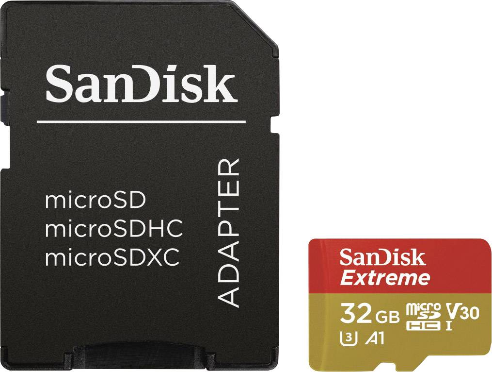 SanDisk Extreme® Mobile microSDHC 32 GB Class 10, UHS-I, UHS-Class 3, v30 Video Speed Class zaw. kartę pamięci SD, stand - obrazek 1