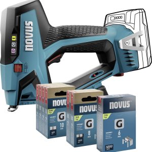 Zszywacz akumulatorowy Novus Tools 031-0374 Rodzaj zszywek Typ 11, Typ 53F Długość zszywek 6 – 14 mm bez akumulatora, be Zszywacz akumulatorowy Novus Tools 031-0374 Rodzaj zszywek Typ 11, Typ 53F Długość zszywek 6 – 14 mm bez akumulatora, be