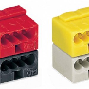 WAGO 243-211 Złącze do puszki podtynkowej elastyczny: – stała: 0.28-0.5 mm² Ilość styków: 8 500 szt. ciemnoszary, czerwo WAGO 243-211 Złącze do puszki podtynkowej elastyczny: – stała: 0.28-0.5 mm² Ilość styków: 8 500 szt. ciemnoszary, czerwo