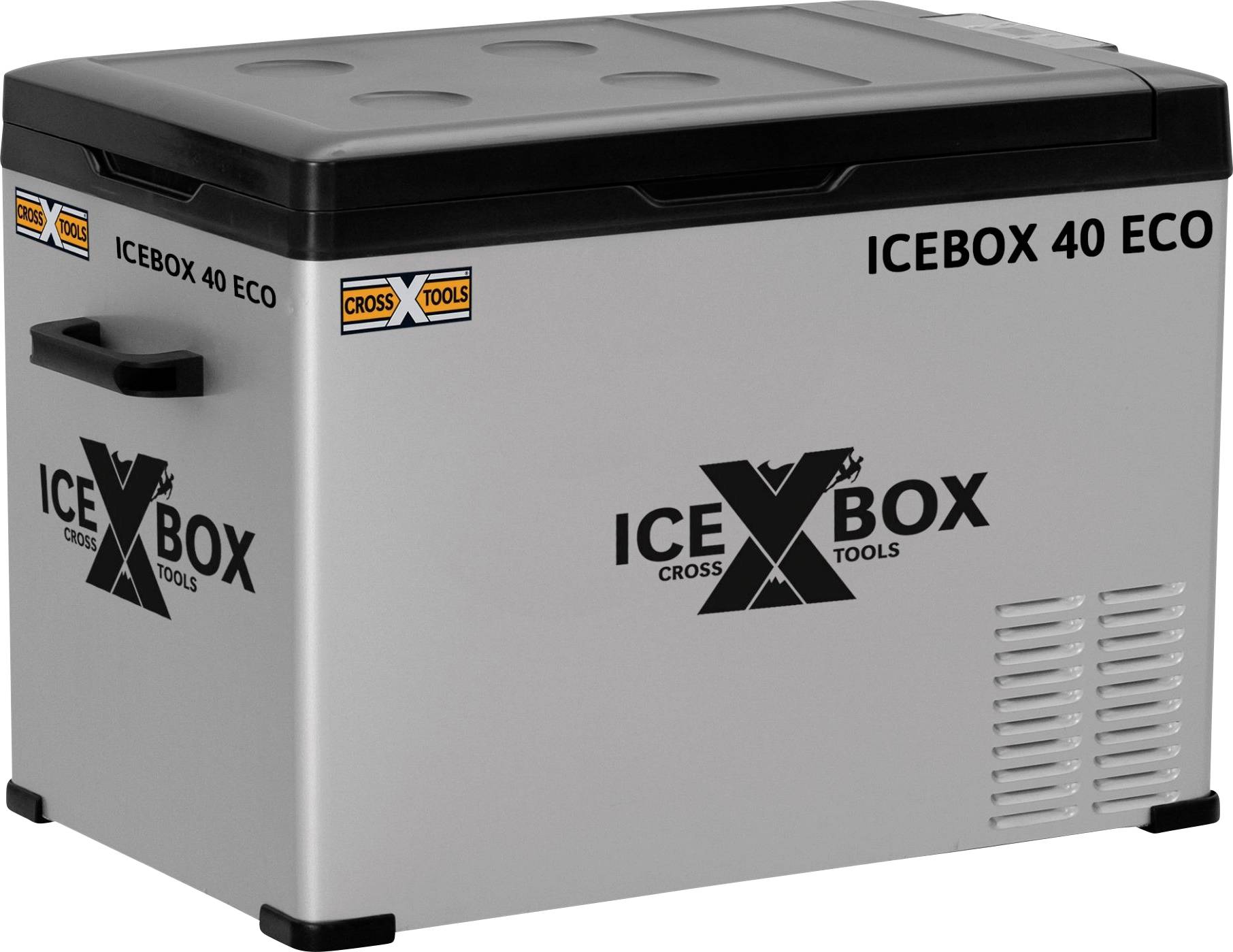 CrossTools ICEBOX 40 Eco Lodówka turystyczna, samochodowa EEK: B (A - G) sprężarkowa 230 V, 24 V, 12 V srebrny (matowy), - obrazek 1