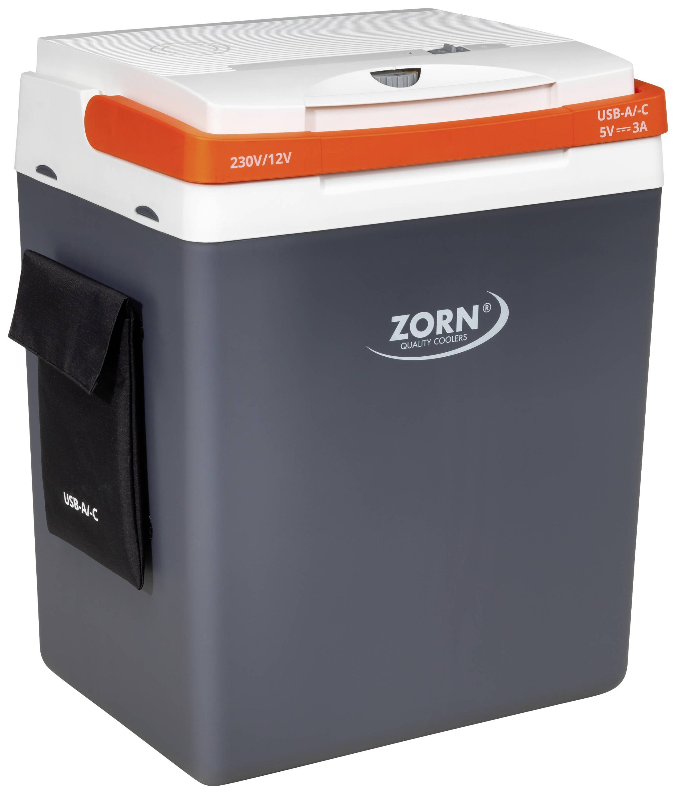 ZORN Z 32 LNE Lodówka z funkcją grzania EEK: E (A - G) termoelektryczna 12 V, 230 V/AC biało-czarny, pomarańczowy 30 l - - obrazek 1
