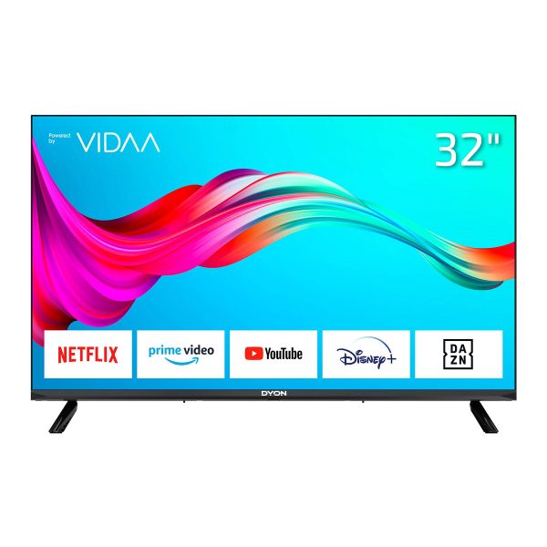 Dyon SMART 32 VX Telewizor LCD 80 cm 32 cal EEK F (A – G) DVB-T2, DVB-C, DVB-S2, HD ready, Smart TV, WLAN, CI+ czarny