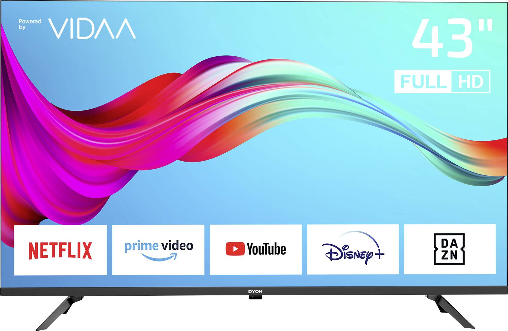 Dyon DYON SMART 43 VX Telewizor LCD 108 cm 43 cal EEK E (A - G) DVB-S2, DVB-C, DVB-T2, CI+, Full HD, Smart TV, WLAN czar - obrazek 1