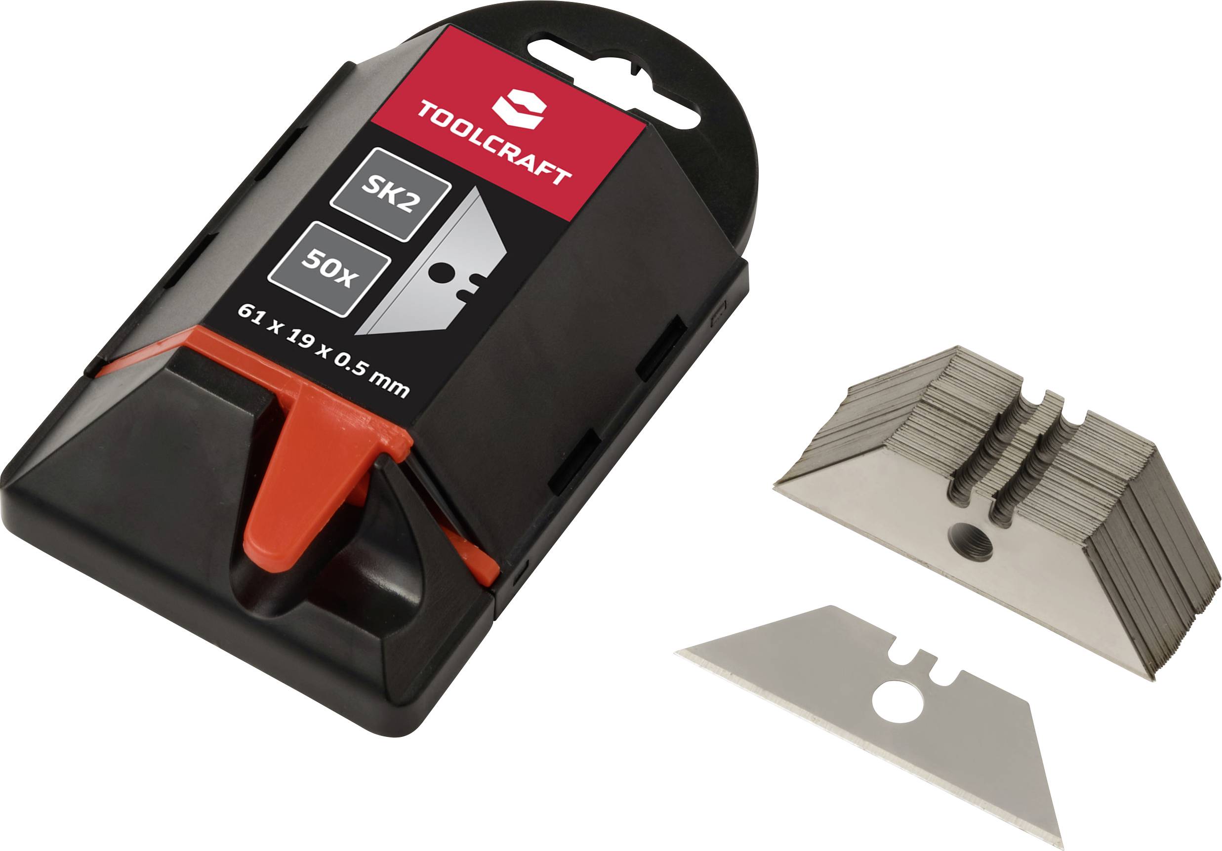 Ostrze trapezowe 50s 61 mm z otworem SK2 TOOLCRAFT TO-10312170 50 szt. - obrazek 1