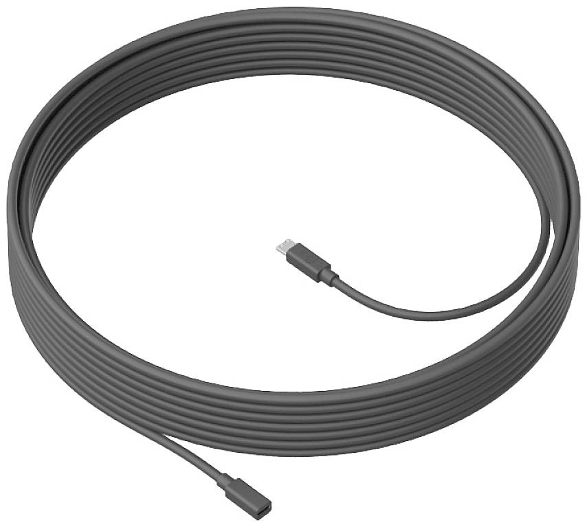 Kabel głośnikowy konferencyjny Logitech Logitech MeetUp - Mikrofonverlängerungskabel, czarny - obrazek 1
