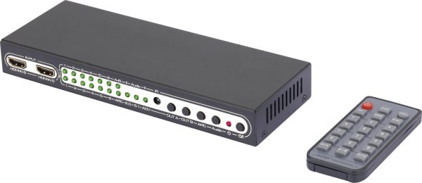SpeaKa Professional 6 Portów Przełącznik HDMI-Matrix z funkcją Picture in Picture, z pilotem zdalnego sterowania 3840 x