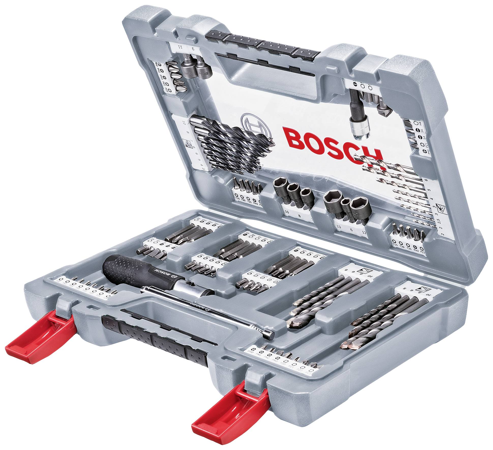 Bosch Accessories 2608P00236 105 szt. Zestaw wierteł i bitów metal, kamień, beton, drewno, wyrób kamieniarski 2 mm, 2.5 - obrazek 1