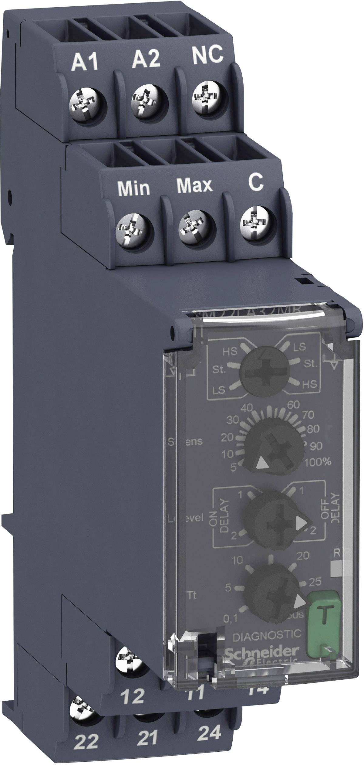 Schneider Electric Przekaźnik monitorujący 2 zestyki przełączne 1 szt. RM22LA32MR monitorowanie poziomu cieczy (ciecze p - obrazek 1