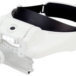 Lupa na głowę Donau Elektronik Premium KBLP60 z oświetleniem LED Współczynnik powiększenia: 1.5 x, 2 x, 3.5 x, 8 x, 9.5