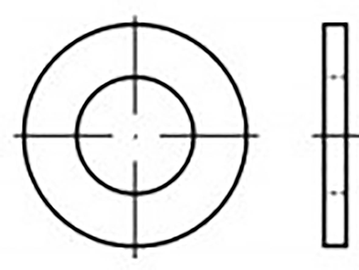 Podkładka TOOLCRAFT TO-6853785 6.4 mm 12 mm tworzywo sztuczne 200 szt. - obrazek 1