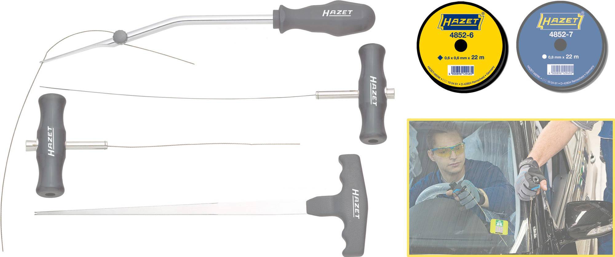 Drut tnący, kwadratowy Hazet 4852-6 4852-6 - obrazek 1