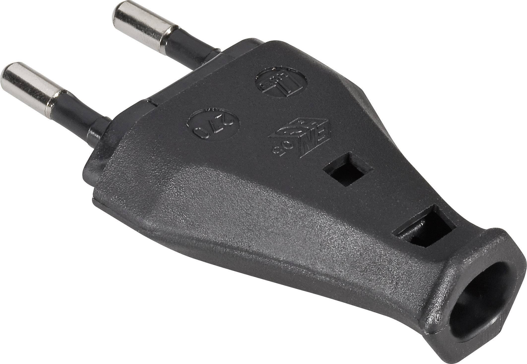 Wtyczka sieciowa Euro 852/sw/C230 V/AC / 2,5 A, czarna - obrazek 1