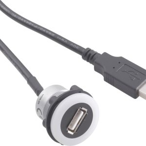 Gniazdo USB 2.0 do zabudowy TRU COMPONENTS USB-05-BK 1229321, USB Typu-A, 1 szt. Gniazdo USB 2.0 do zabudowy TRU COMPONENTS USB-05-BK 1229321, USB Typu-A, 1 szt.
