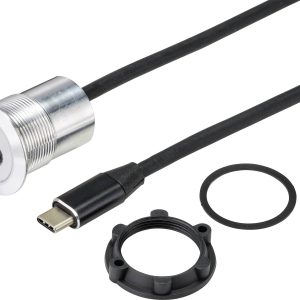 Złącze żeńskie do zabudowy TRU COMPONENTS USB-34 TC-9534344, USB C®, 1.00 m, 1 szt.