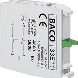 Element stykowy 33E11 1 NC, 1 NO chwilowy 600 V BACO BA33E11 1 szt.