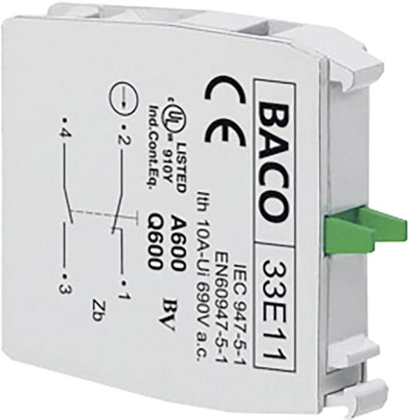 Element stykowy 33E11 1 NC, 1 NO chwilowy 600 V BACO BA33E11 1 szt. - obrazek 1