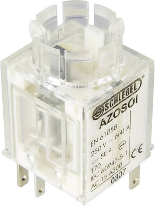 Element stykowy AZOSOI 2 NC, 1 NO chwilowy 250 V/AC Schlegel AZOSOI 1 szt. - obrazek 1