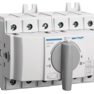 Hager HIM306 Przełącznik zasilania 3 styki 63 A 415 V Hager HIM306 Przełącznik zasilania 3 styki 63 A 415 V