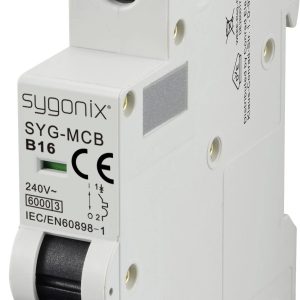 Wyłącznik automatyczny Sygonix SYG-MCB 1P/B16/6KA SY-6440880, 1 styk, 240 V/AC, 16 A Wyłącznik automatyczny Sygonix SYG-MCB 1P/B16/6KA SY-6440880, 1 styk, 240 V/AC, 16 A