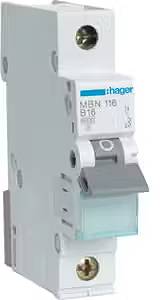 Wyłącznik automatyczny Hager MBN116 MBN116, 1 styk, 16 A - obrazek 1