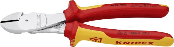 Szczypce boczne Knipex 74 06 200, 200 mm, 64 HRC, VDE