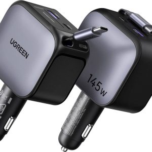UGREEN EC604 145W Car Charger 2C1A Ładowarka samochodowa 145 W złącze żeńskie USB-C, złącze męskie USB-C, Gniazdo USB ty UGREEN EC604 145W Car Charger 2C1A Ładowarka samochodowa 145 W złącze żeńskie USB-C, złącze męskie USB-C, Gniazdo USB ty