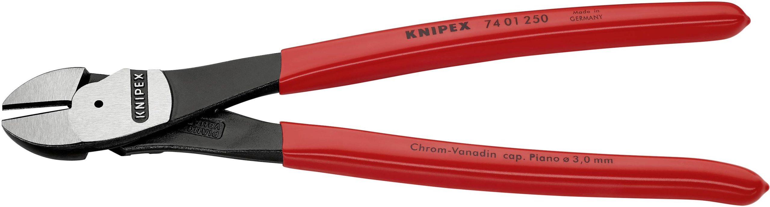 Szczypce boczne wzmocnione Knipex 74 01 250, 250 mm, 64 HRC, do warsztatu - obrazek 1