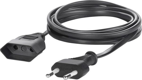 przedłużacz Sygonix Euro SY-5042682, gniazdka: 1, H03VVH2-F 2X 0,75 mm², 2.00 m
