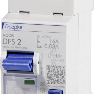Wyłącznik różnicowoprądowy Doepke 09124601, 2 styki, 25 A, 0.03 A, 230 V Wyłącznik różnicowoprądowy Doepke 09124601, 2 styki, 25 A, 0.03 A, 230 V