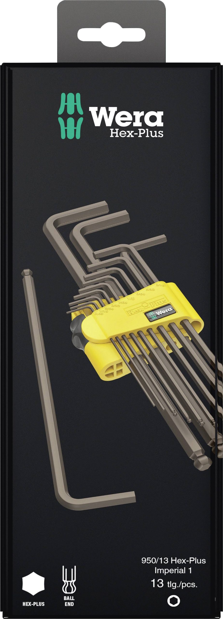 Wera 950/13 Hex-Plus Imperial 1 wewnętrzny sześciokąt Zestaw kluczy trzpieniowych 3/8 cal, 5/16 cal, 1/16 cal, 1/4 cal, - obrazek 1
