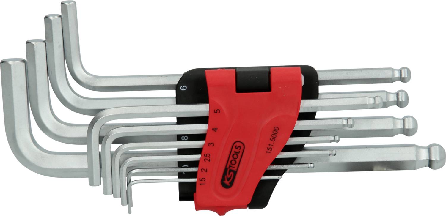 KS Tools 151.5000 wewnętrzny sześciokąt Zestaw kluczy trzpieniowych 1.5 mm, 2 mm, 2.5 mm, 3 mm, 4 mm, 5 mm, 6 mm, 7 mm, - obrazek 1