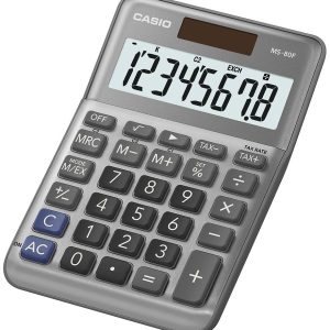 Casio MS-80F Kalkulator stołowy szary Wyświetlacz: 8 bateryjne, energią słoneczną (S x W x G) 101 x 148.5 x 27.6 mm Casio MS-80F Kalkulator stołowy szary Wyświetlacz: 8 bateryjne, energią słoneczną (S x W x G) 101 x 148.5 x 27.6 mm