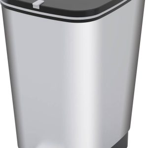 Curver CHIC BIN STYLE Abfallbehälter M [25L], silber 272236 Kosz na śmieci tworzywo sztuczne srebrny 1 szt.