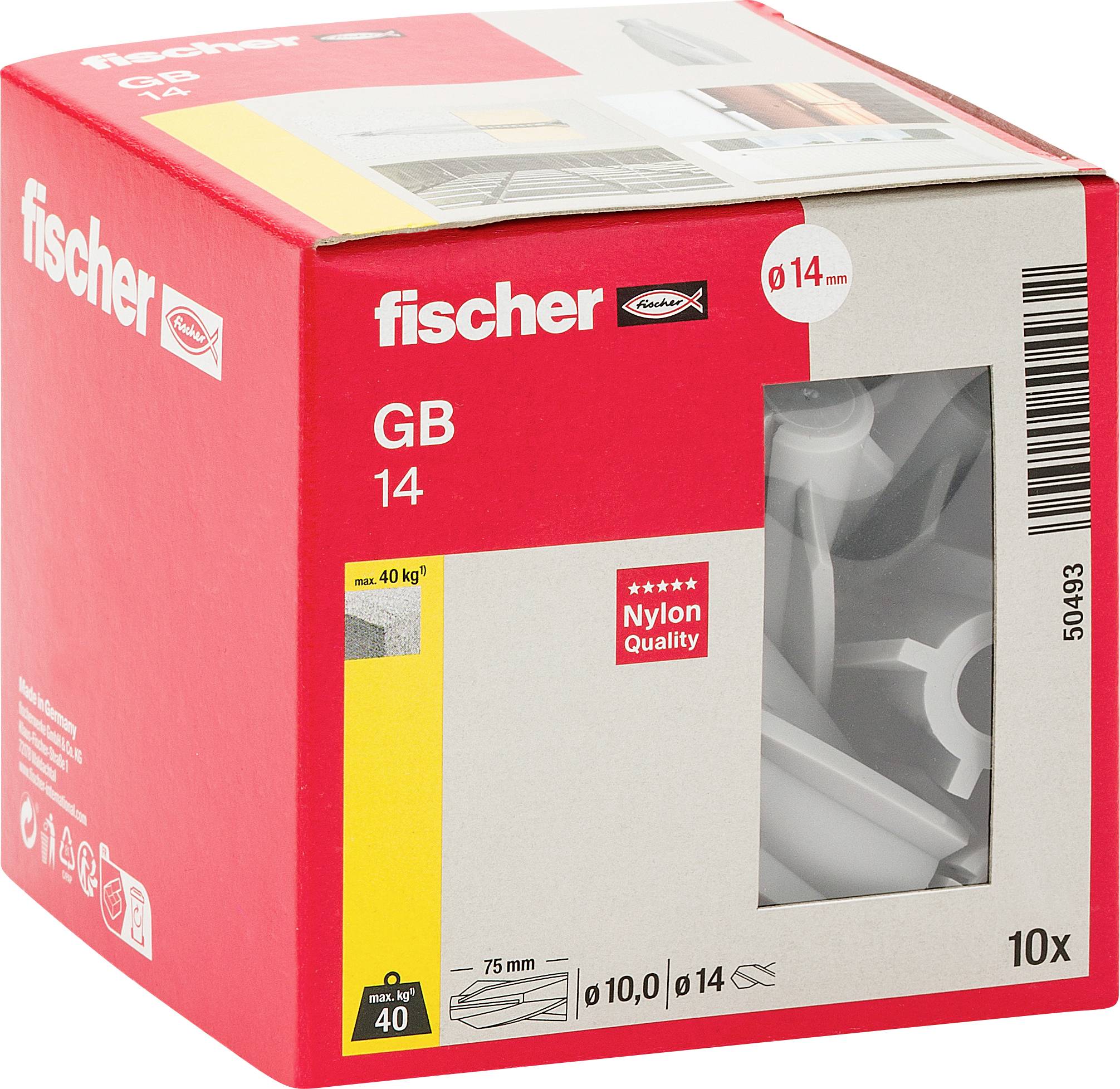 Kołek rozporowy Fischer GB 14, 14 mm, zestaw, 10 szt. - obrazek 1