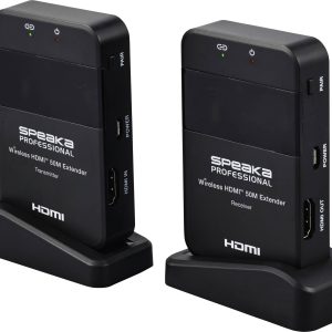 Zestaw transmisji radiowej sygnału, HDMI SpeaKa Professional SP-HDE-320 1920 x 1080 Pixel Zestaw transmisji radiowej sygnału, HDMI SpeaKa Professional SP-HDE-320 1920 x 1080 Pixel