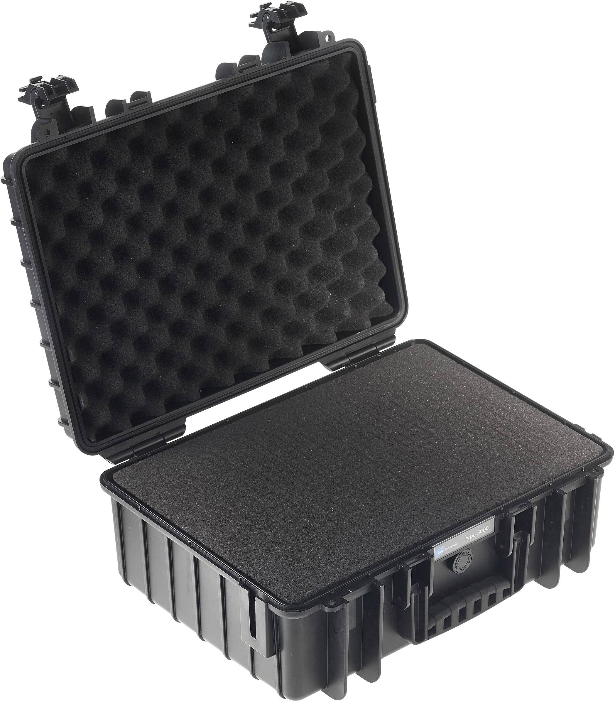 Walizka outdoorowa B & W International 5000/B/SI, 22.2 l, (S x W x G) 470 x 365 x 190 mm, czarny - obrazek 1