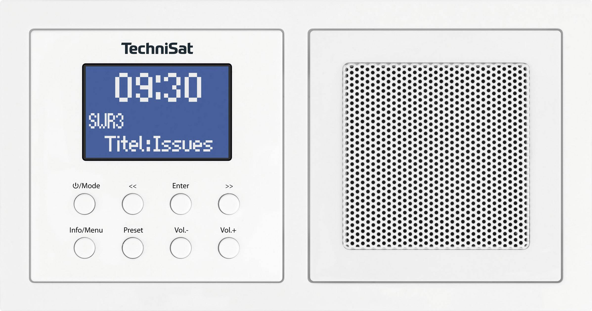 Radio do zabudowy TechniSat UP 1 DAB+, fale metrowe (VHF) biały - obrazek 1