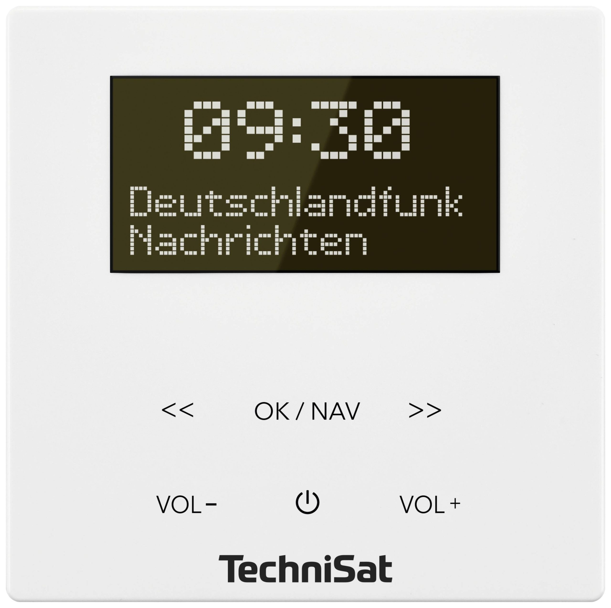 TechniSat DIGITRADIO UP 55, weiß Radio gniazdkowe DAB+, fale metrowe (VHF) Bluetooth zawiera głośnik, funkcja budzika bi - obrazek 1