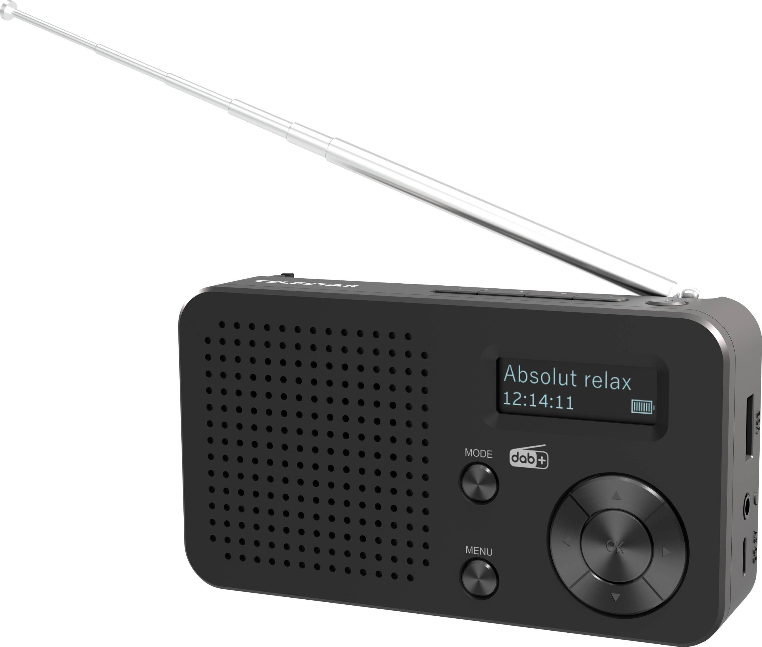 Radio akumulatorowe Telestar TELESTAR TOP 100 Schwarz DAB+, fale metrowe (VHF) funkcja ładowania akumulatora, wielokrotn - obrazek 1