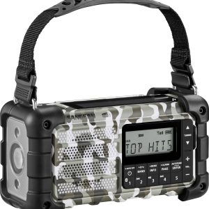 Radiotelefon alarmowy Sangean MMR-99 DAB+ Camo DAB+, fale metrowe (VHF) panel słoneczny, korba ręczna, funkcja ładowania Radiotelefon alarmowy Sangean MMR-99 DAB+ Camo DAB+, fale metrowe (VHF) panel słoneczny, korba ręczna, funkcja ładowania