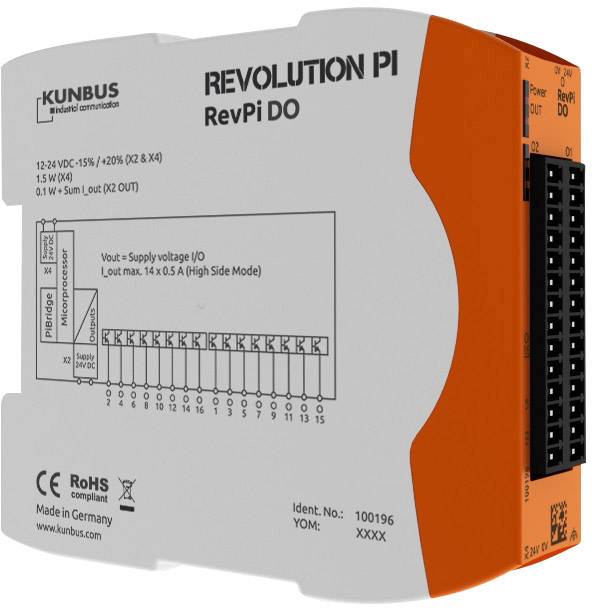 Moduł rozszerzeń PLC Revolution Pi by Kunbus RevPi DO PR100196 24 V
