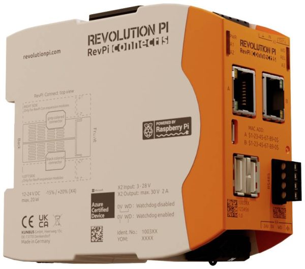 Moduł rozszerzeń PLC Revolution Pi by Kunbus RevPi Connect S 32 GB PR100364 24 V/DC